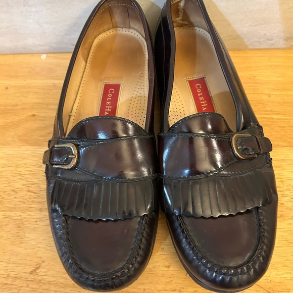 Cole Haan Kiltie Monk Strap  Brown Leather Slip-On Loafers - Picture 2 of 9